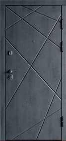 Внешняя отделка дверей для квартир Лучи бетон