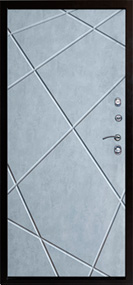 МДФ панели внутренней отделки входных дверей Лучи бетон светлый